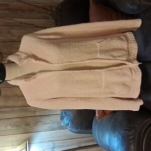 Eddie Bauer Women Pink Plush Ultra Soft Full Zippered Jacket Size L Outerwear